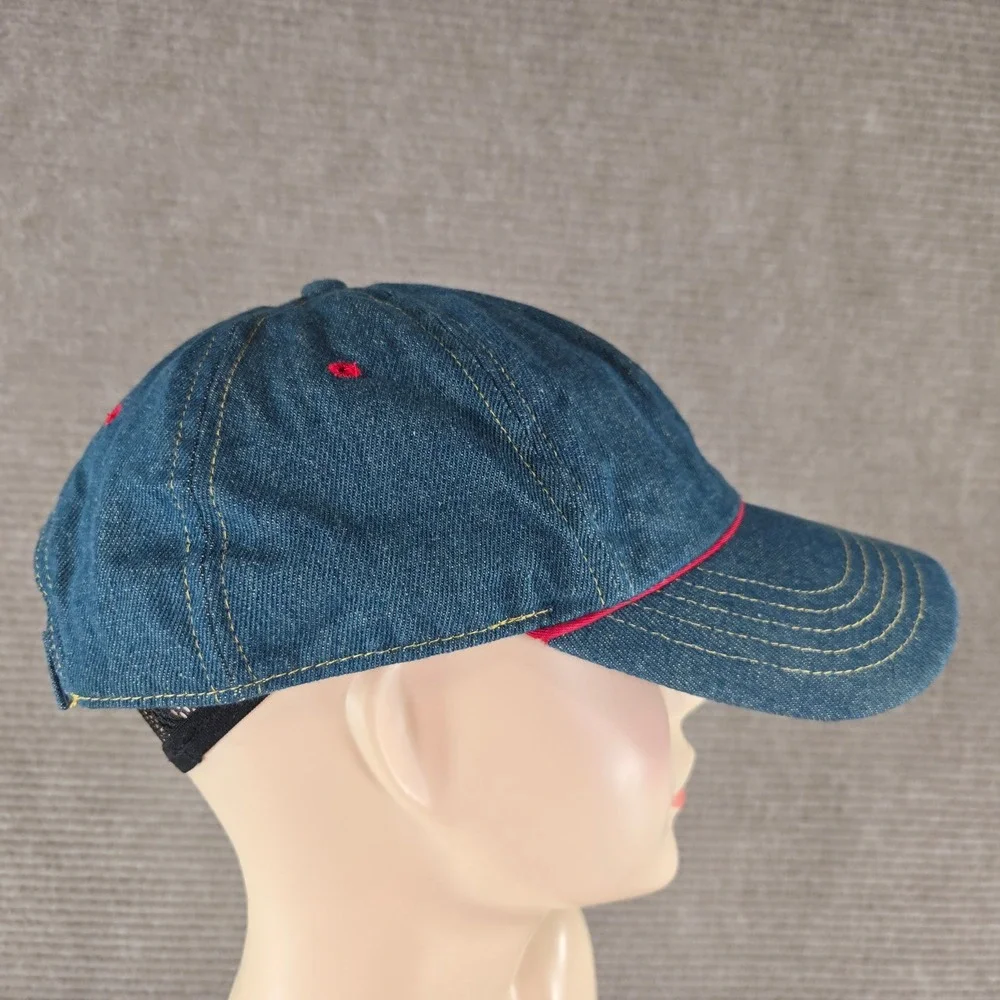 Disney Kids OS Blue Denim Mickey Mouse Patch Adjustable Baseball Cap